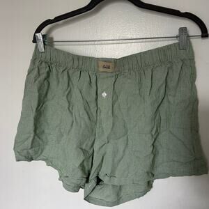 Oddli Green Gingham Boxer Shorts
